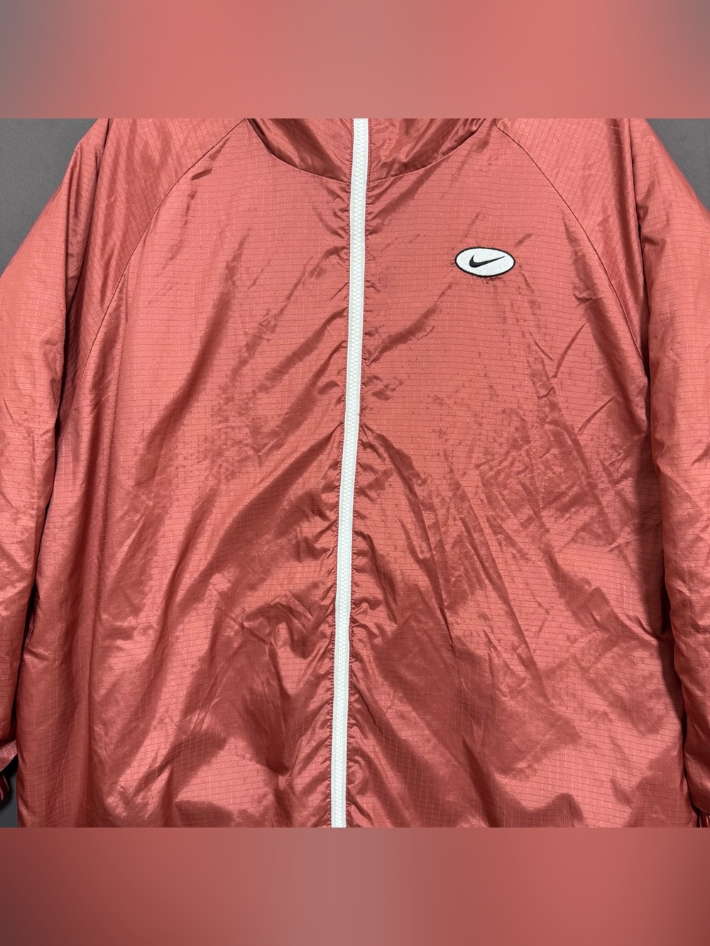 Nike Women Redwood Swoosh Size M Reversible Oversized Sherpa Jacket CI8937 897 - Picture 10 of 13